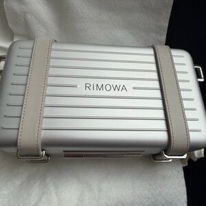 Dior x Rimowa Aluminum Personal Crossbody Bag silver